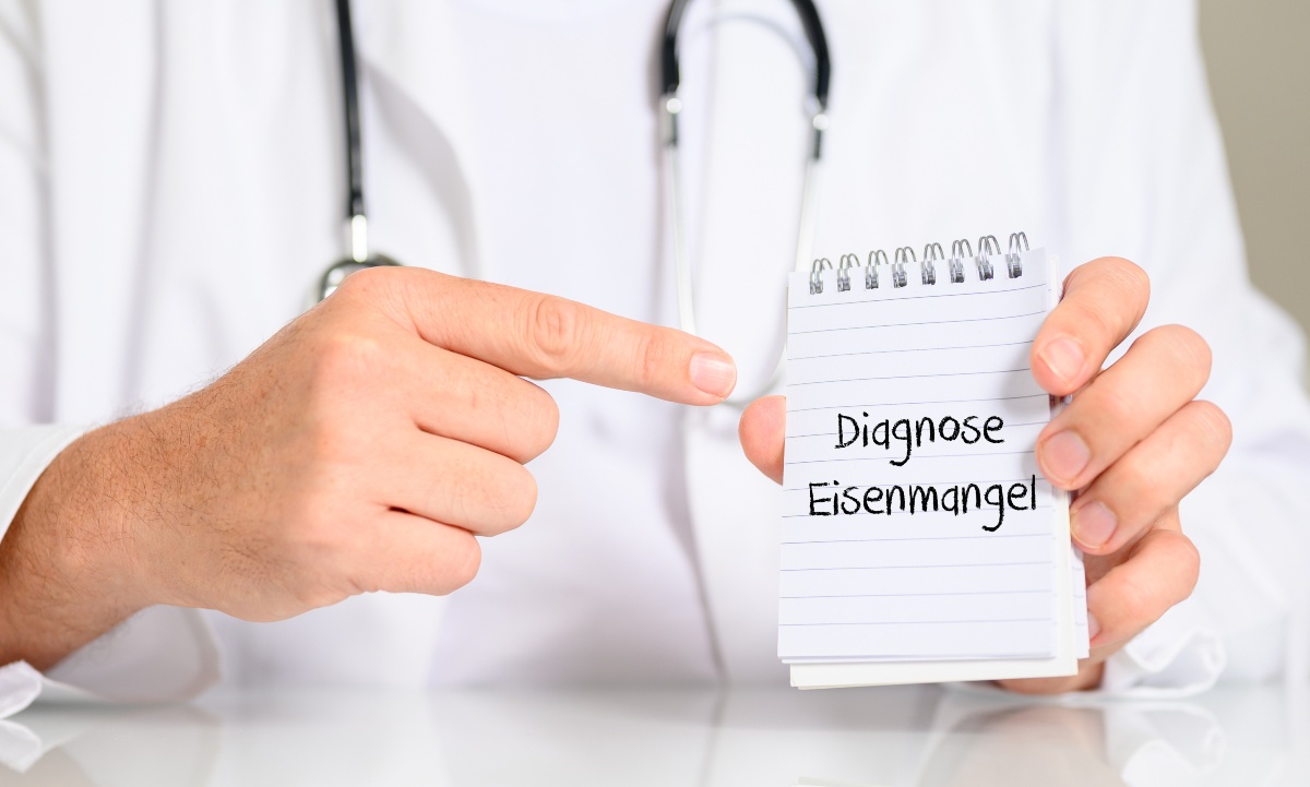Eisenmangel wird durch eine Blutanalyse festgestellt DIagnose EIsenmangel