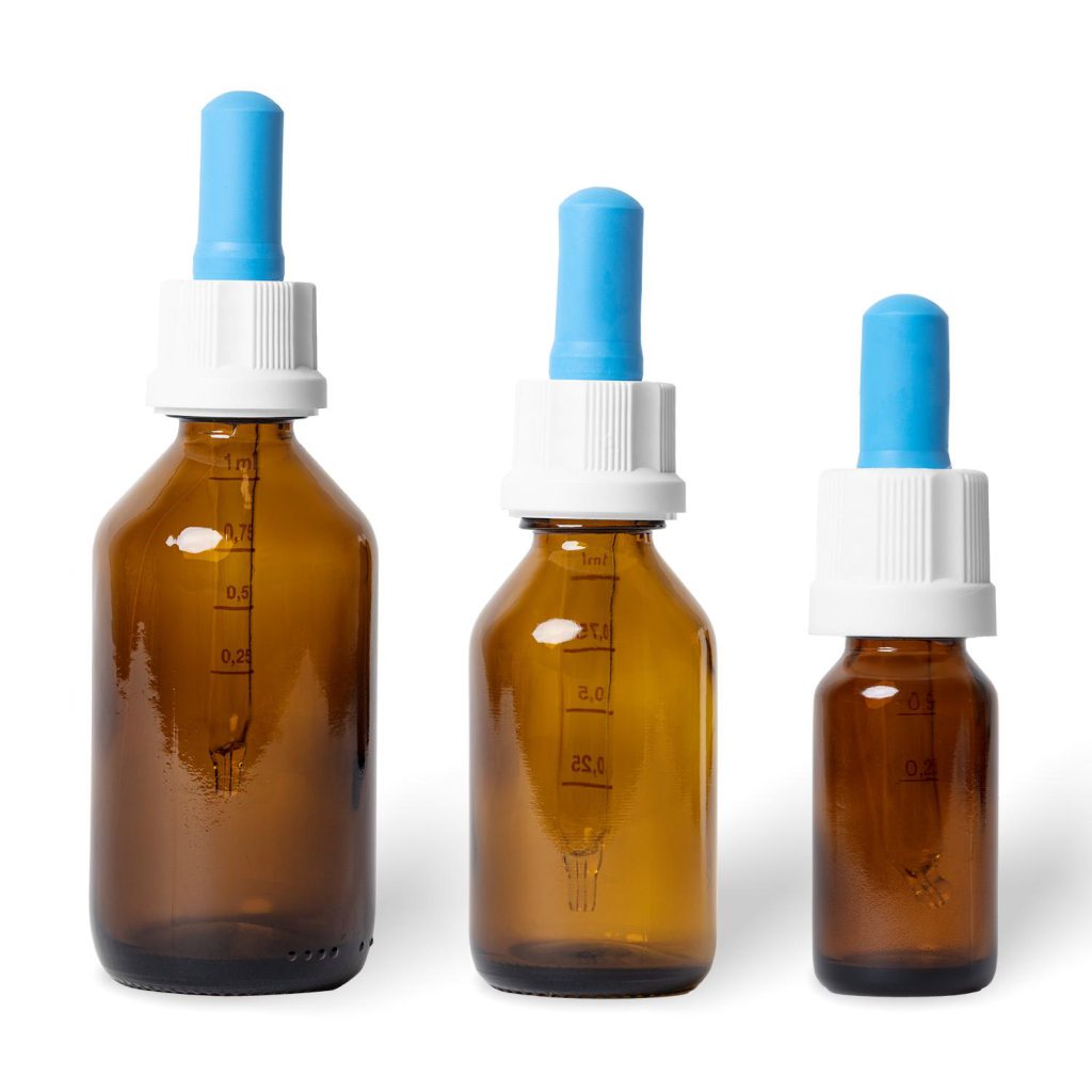 Flasche Glas inkl. Pipette | Abderhalden Drogerie