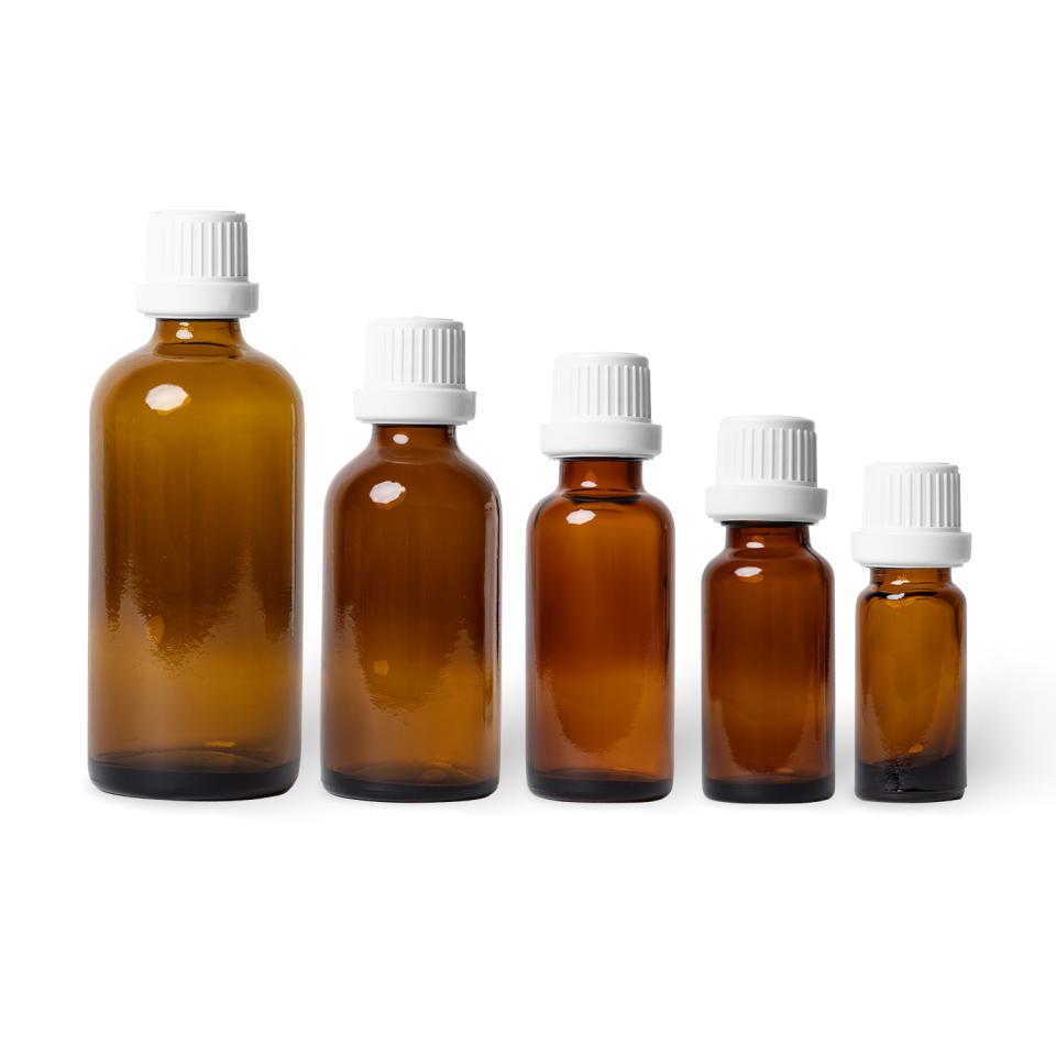 Flasche Glas inkl. Deckel mit Tropfeinsatz