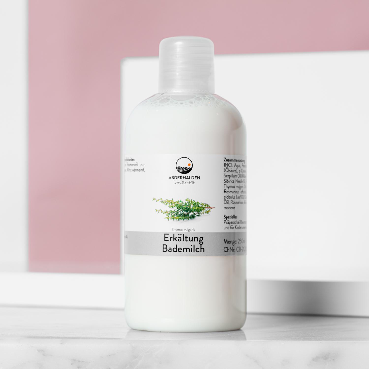 Erkältung Bademilch