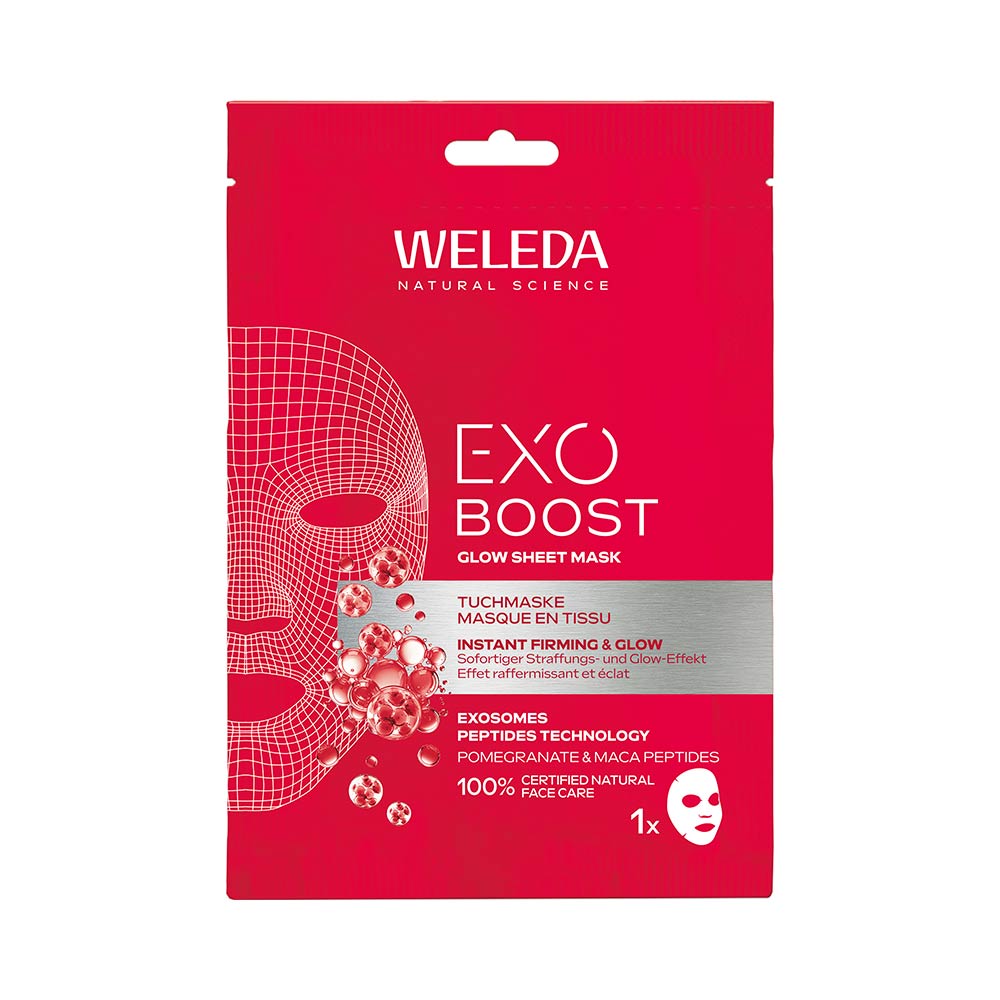 Exo Boost Glow Tuchmaske Granatapfel