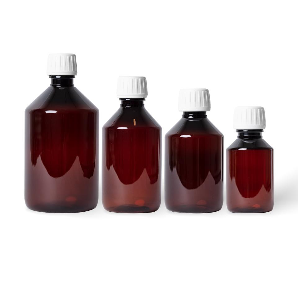 Flasche Glas inkl. Ausgussdeckel