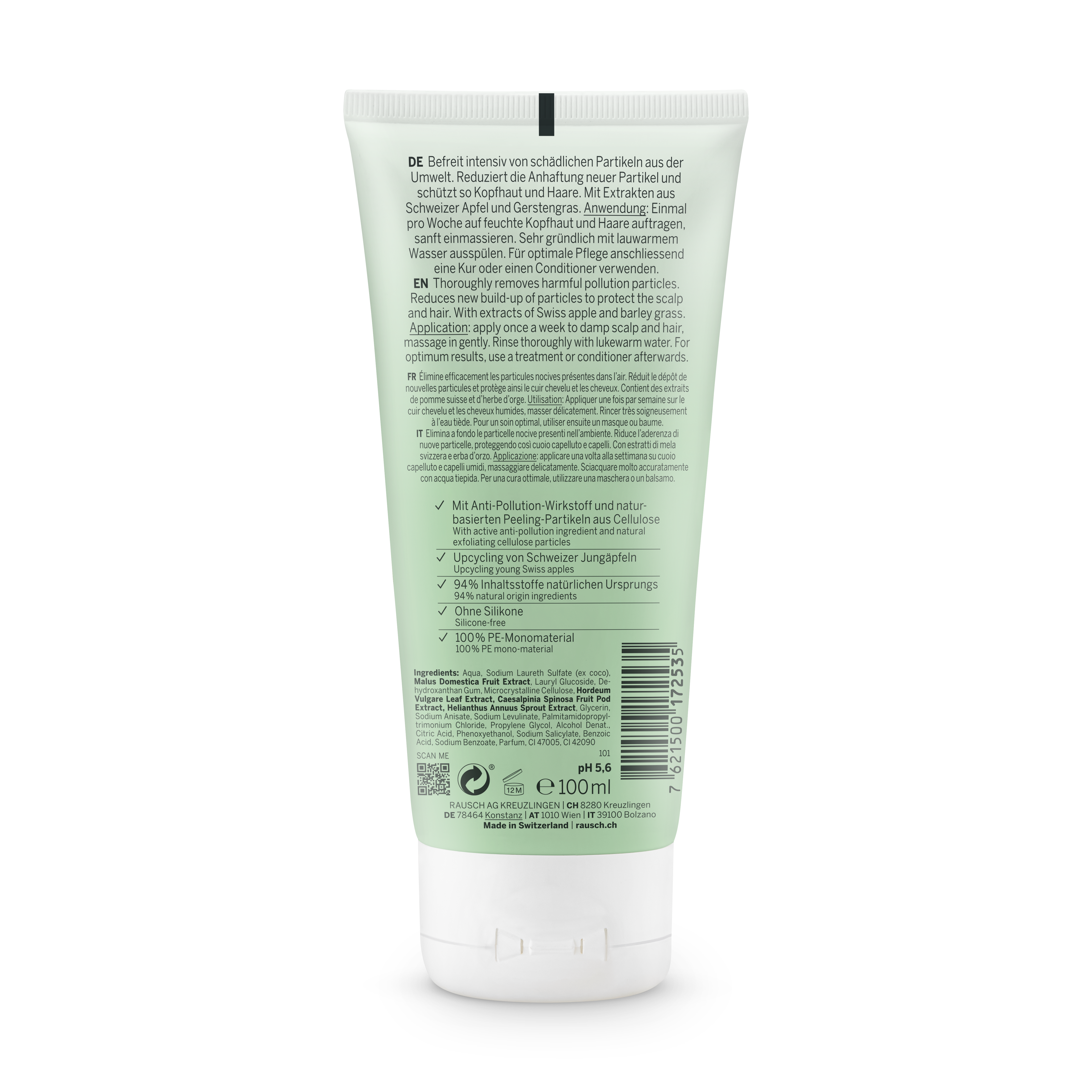 Anti Pollution Peeling Shampoo mit Schweizer Apfel