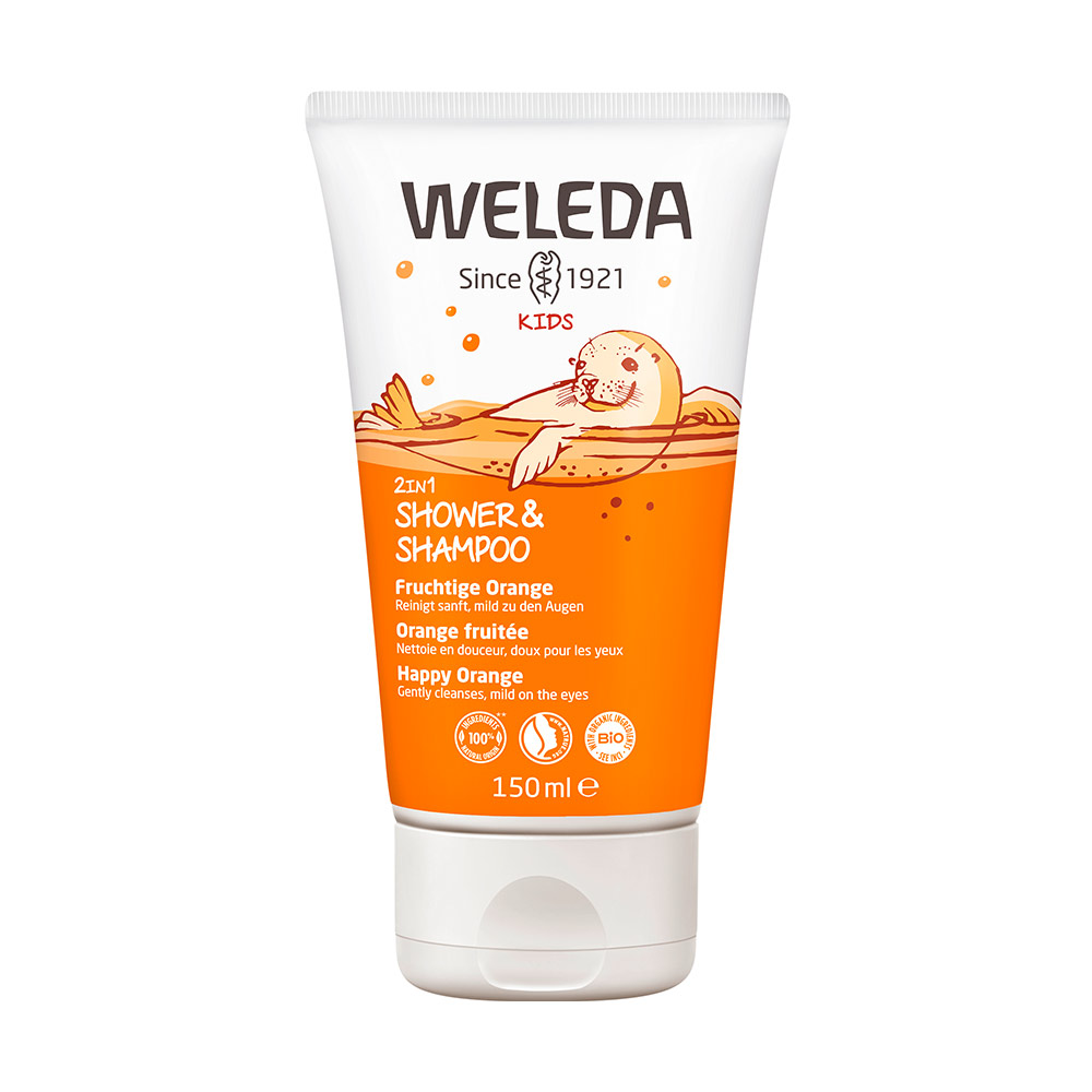 Kids 2in1 Shower & Shampoo fruchtige Orange