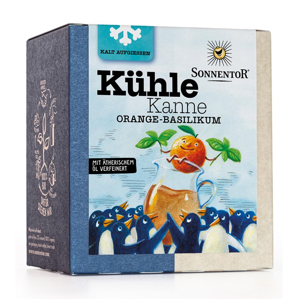 Kühle Kanne Orange-Basilikum Tee