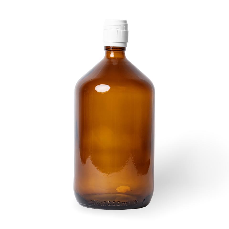 Flasche Glas inkl. Ausgussdeckel