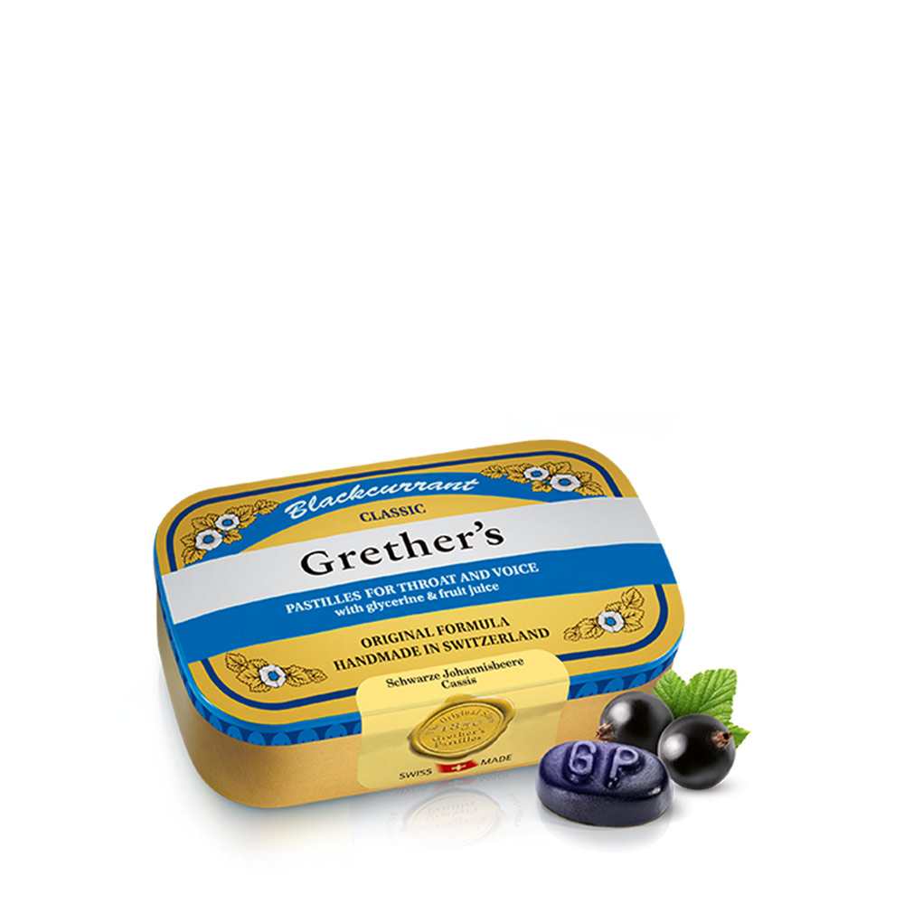 Blackcurrant Pastillen mit Zucker