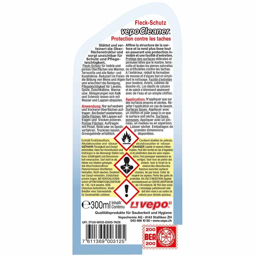 Vepocleaner Fleck Schutz Flächenimprägnier