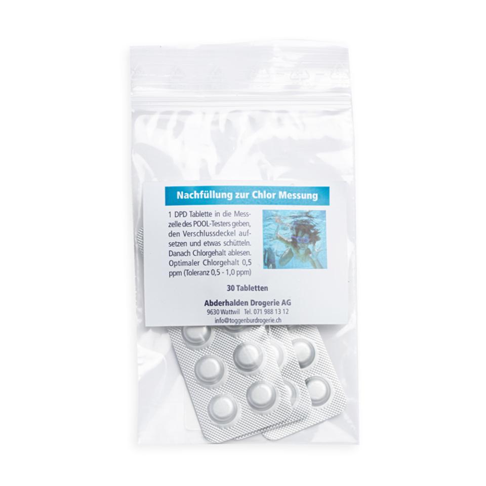 Nachfüllung Tabletten für Chlor-Messung