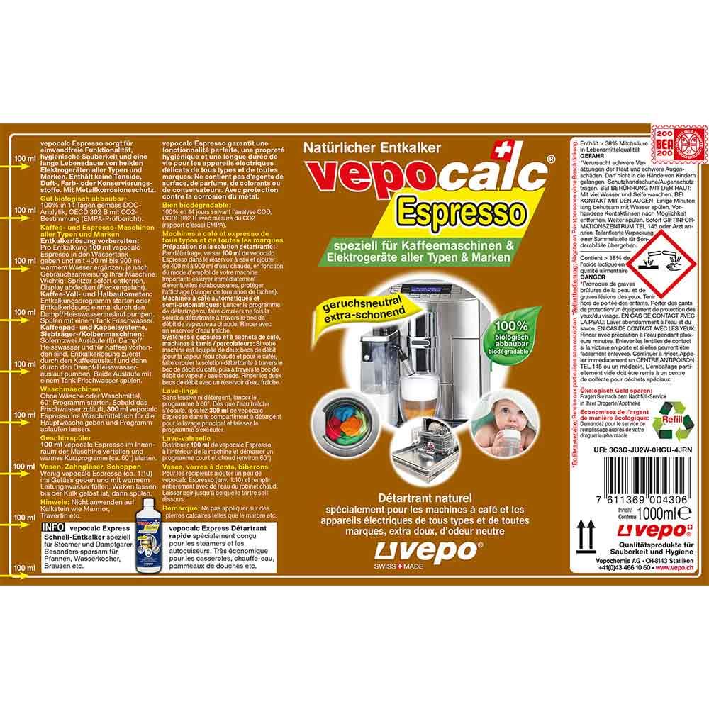Vepocalc Espresso Natürlicher Entkalker