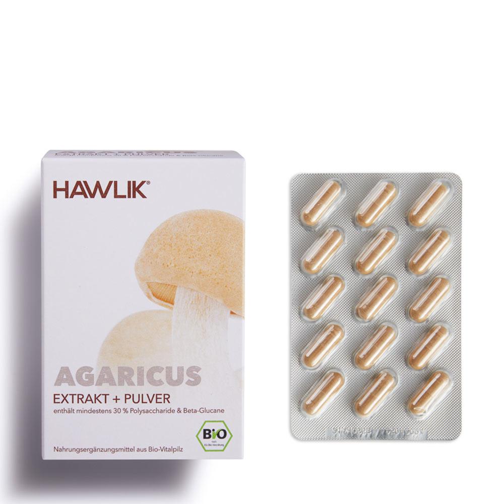 Agaricus Extrakt + Pulver Kapseln