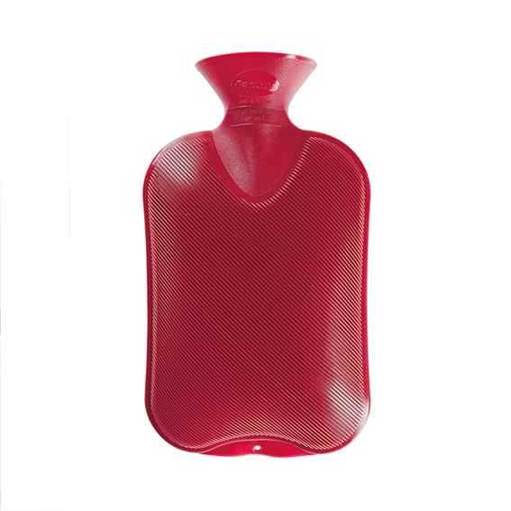 Wärmeflasche Doppellamelle rot