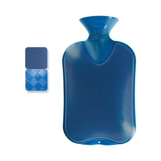 Wärmeflasche Halblamelle saphirblau