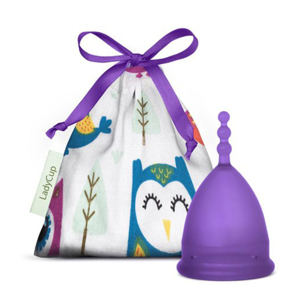 Ladycup Menstruationstasse Violet Owl Gr. L