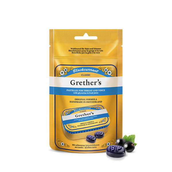 Blackcurrant Pastillen mit Zucker