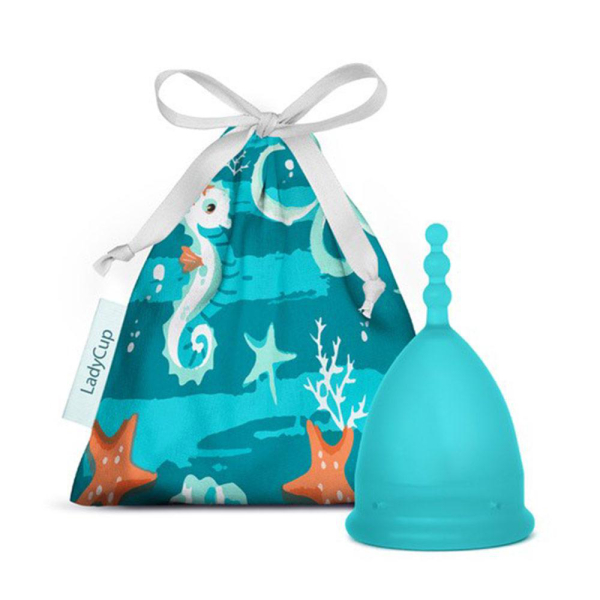 Ladycup Menstruationstasse Blue Starfish Gr. L